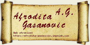 Afrodita Gašanović vizit kartica